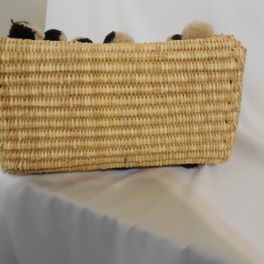Nannacay Woven Reed Pom PomTote - Picture 9 of 9